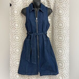 Topshop Moto Blue Denim Dress
